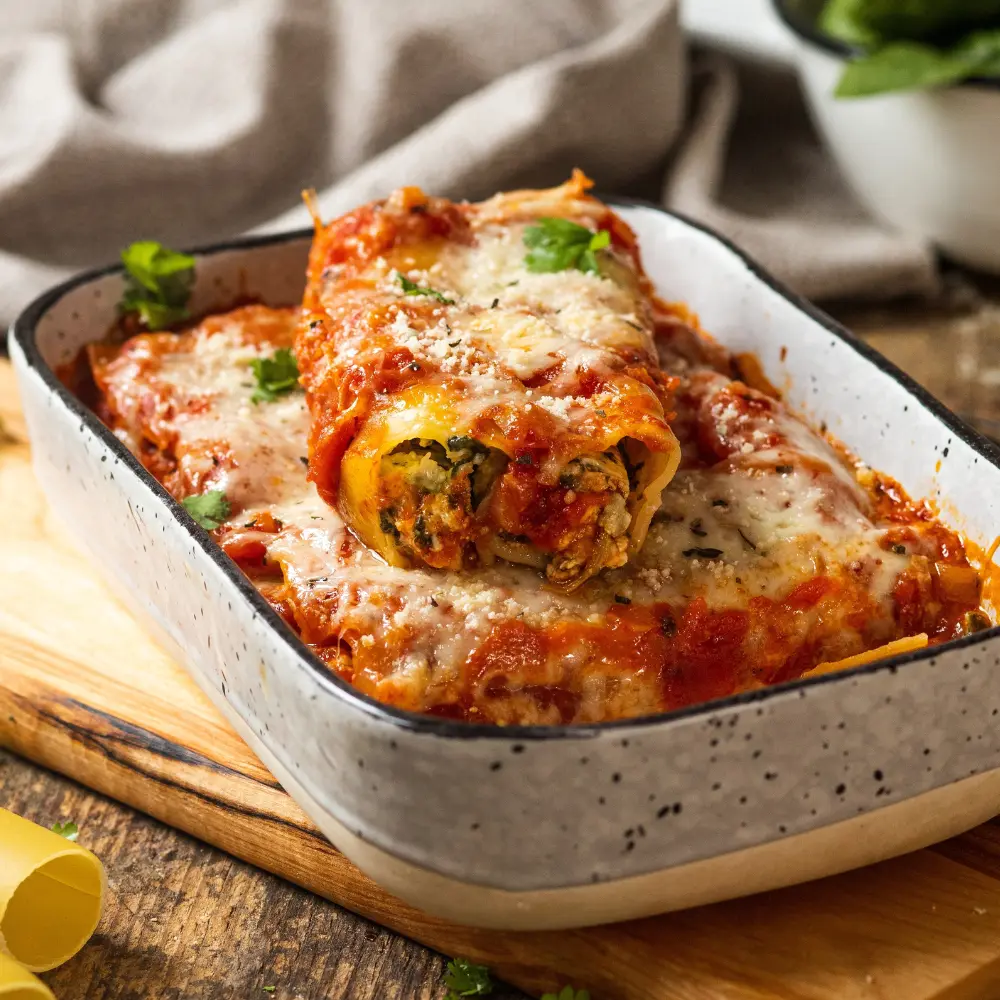 Cannelloni con ricotta e spinaci